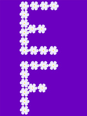 flowers letter e,f - vector