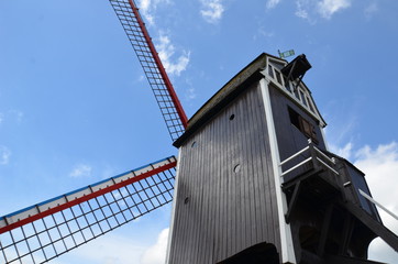 Moulin à vent, ville de Bruges en Belgique