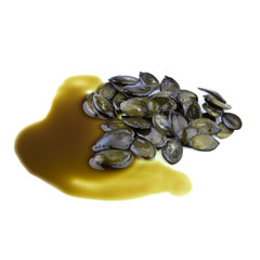pumpkin seeds with pumpkin seed oil