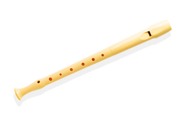 flute on white background