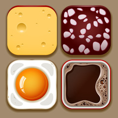 Set of food icons vector