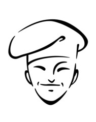 Chinese chef in a toque