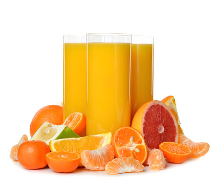 Orange juice with citrus