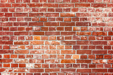 Brick wall in red
