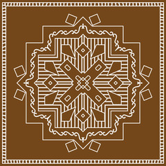 Folk Motif Design wall painting