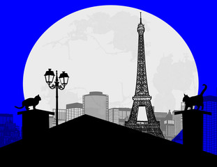 Obraz premium Fairy night in Paris