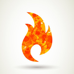 Vector Illustration of an Abstract Fire Icon