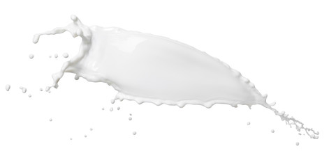 White milk isolated on white background