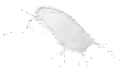White milk isolated on white background