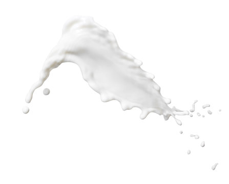 White milk isolated on white background