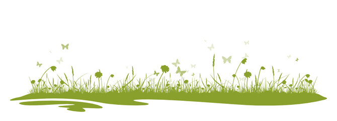 Silhouette Blumenwiese © SimpLine