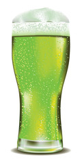 Green beer glass