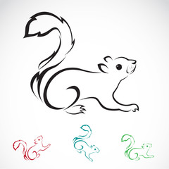 Vector image of an squirrel
