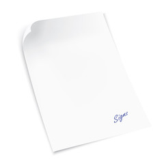 paper and sign