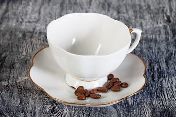 empty white cup for coffee