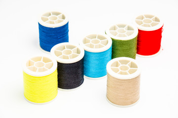 colorful sewing threads