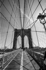 Fototapeta premium Most Brookliński czarno-biały