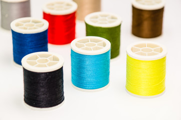 colorful sewing threads