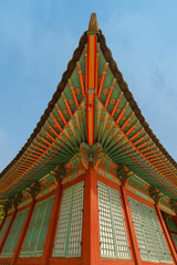 Traditional korean decor of village house