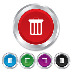Recycle bin sign icon. Bin symbol.