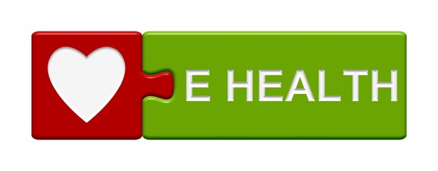 Puzzel-Button rot grün: E Health