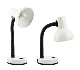 White office table lamp isolated