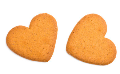 two heart shaped cookies