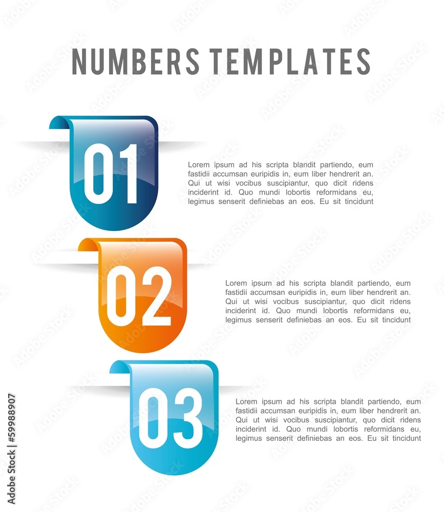 Wall mural numbers design