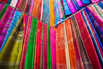 Local silk of Nan province, Thailand