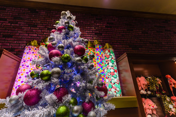 Naklejka na ściany i meble Christmas Tree at Night