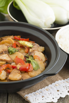 Pork Chop Suey - Chinese style pork and vegetables dish