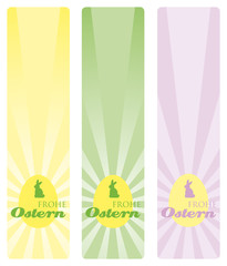 Obraz premium frohe ostern strahlen banner hoch