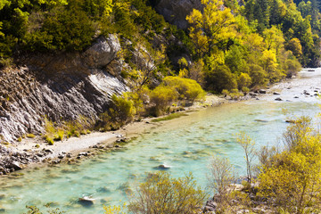 Verdon Gorge in autumn, Provence, France