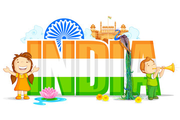 vector illustration of colorful India Wallpaper