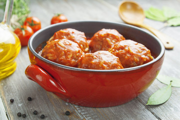 Meatballs with rice