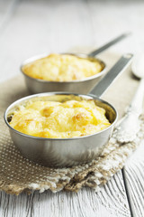 Mushroom julienne in a cocotte