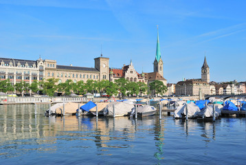 Fototapeta premium Zurich. Limmat River