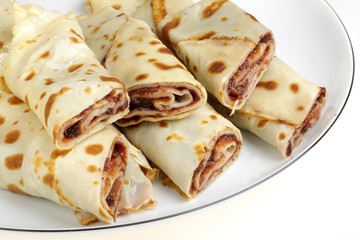 pancakes stuffed with jam