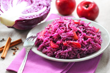 Scotch kale stewed with apples