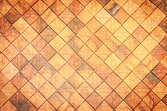 brown mosaic for background