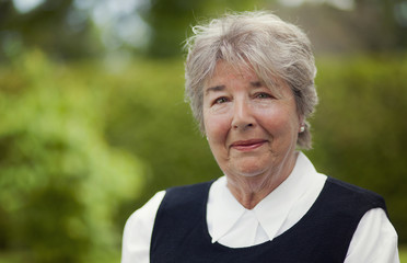 Senior woman smiling at the camera