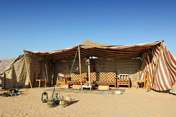 Bedouin tent in the desert of Wadi Rum - 59995381