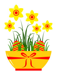 daffodils in pot