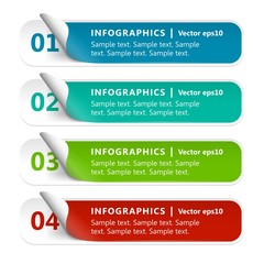 Numbered Paper Infographics