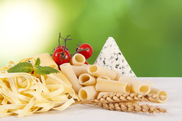 fresh pasta with natural foods balanced diet