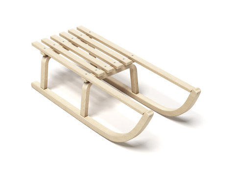 Classic wooden sled