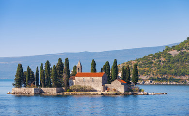Montenegro, Bay of Kotor, island with Monastery