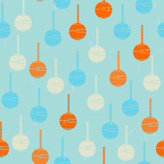 Colored shapes. Retro seamless pattern.