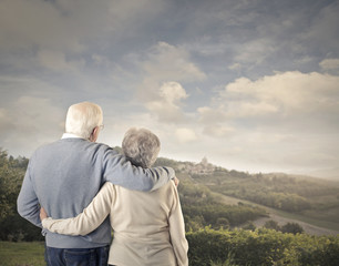 Romantic Old Couple