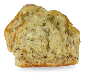 Close up banana cupcake